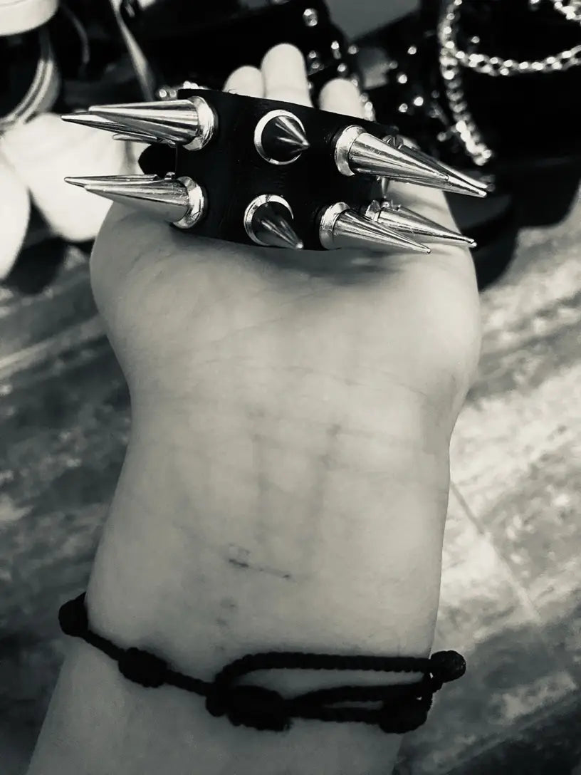 Double Row Spiked Bracelet