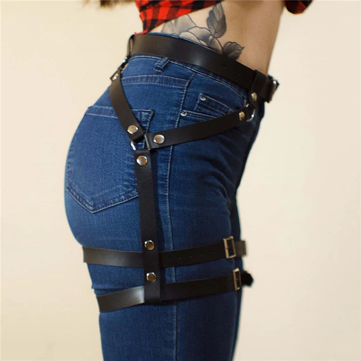 Strappy Leg Harness Belt XS- Plus Size