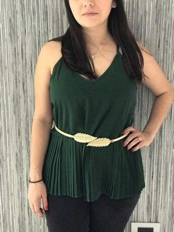 Plus Size Gold Silver Leaf Belt