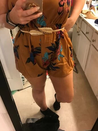 Plus Size Gold Silver Leaf Belt