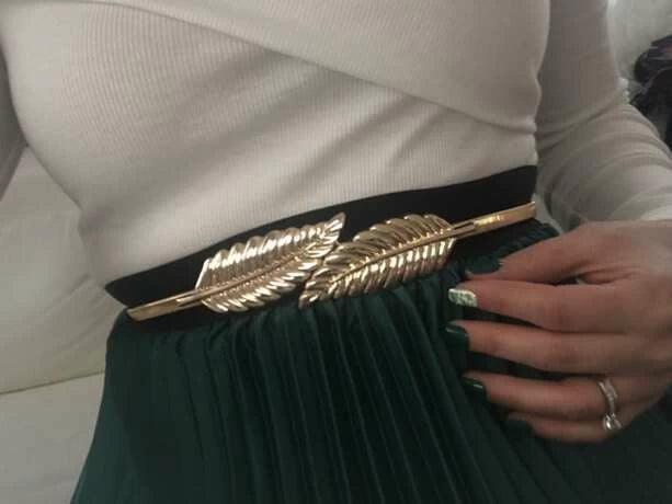 Plus Size Gold Silver Leaf Belt