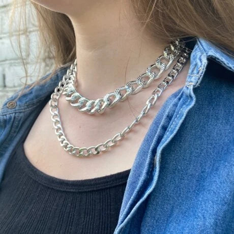 3pc Cuban Link Necklace Set
