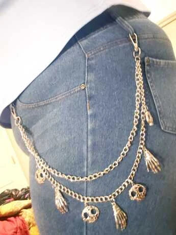 Mall Gothic Skull Pants Chain