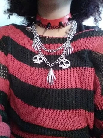 Mall Gothic Skull Pants Chain