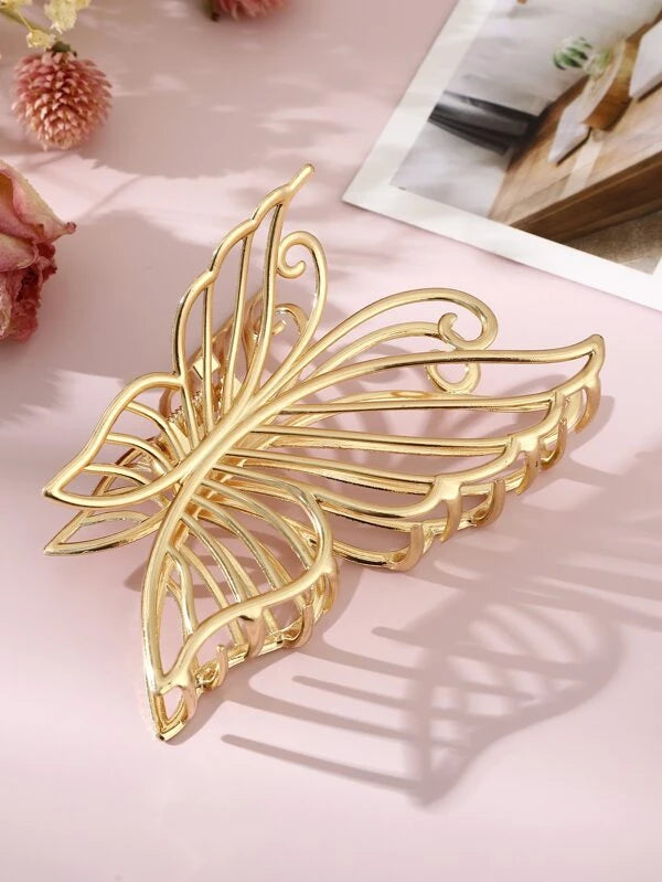 Gold Butterfly Hair Claw