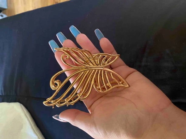 Gold Butterfly Hair Claw