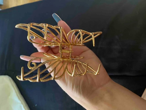 Gold Butterfly Hair Claw