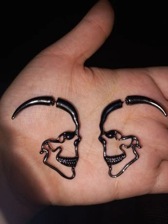 Skeleton Goth 3D Earrings