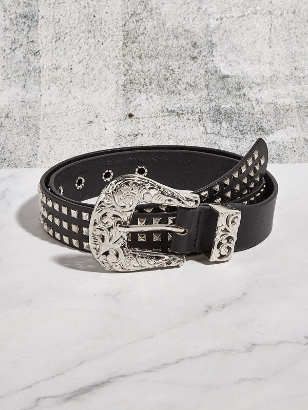 Rivet Studded Belt Western Belt