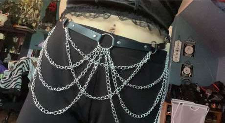 Emo Goth Chain Mail Belt