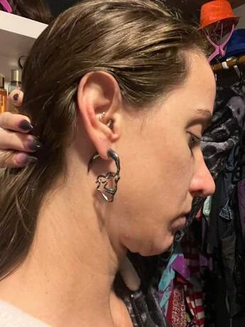 Skeleton Goth 3D Earrings