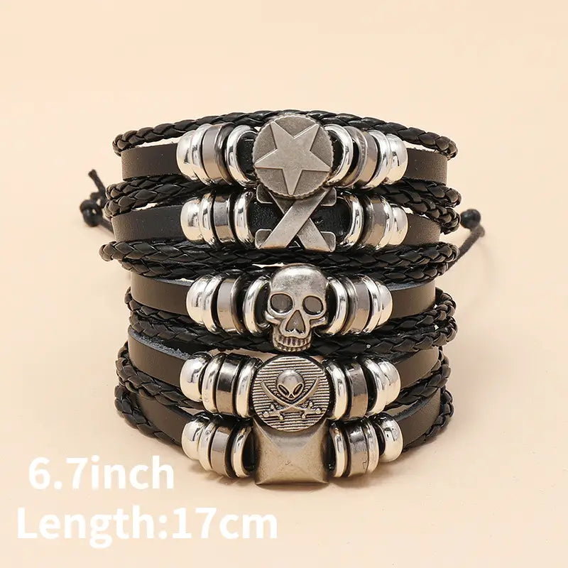 Gothic Punk Bracelet Set