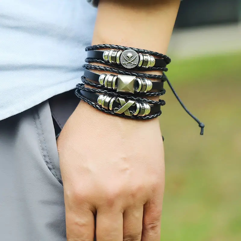 Gothic Punk Bracelet Set