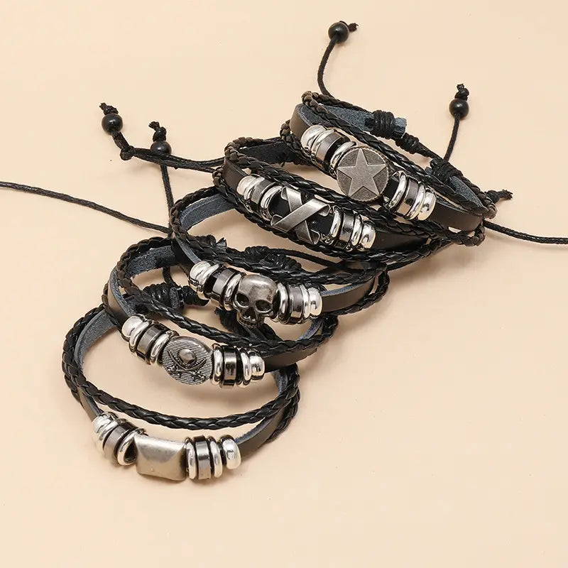 Gothic Punk Bracelet Set