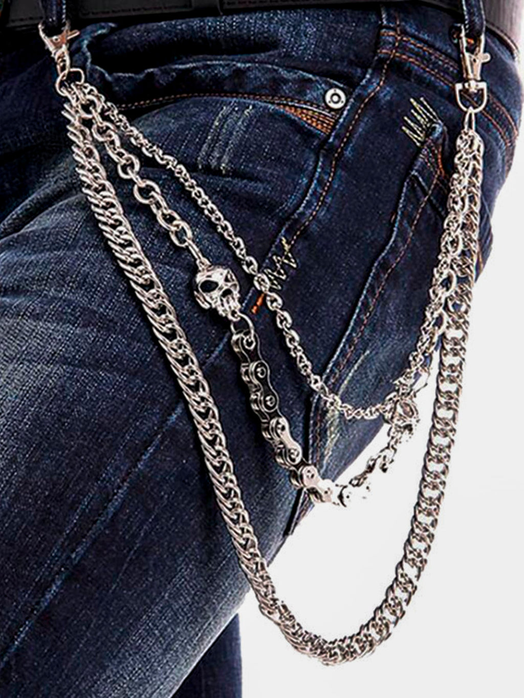 Bike Skull Wallet Chain