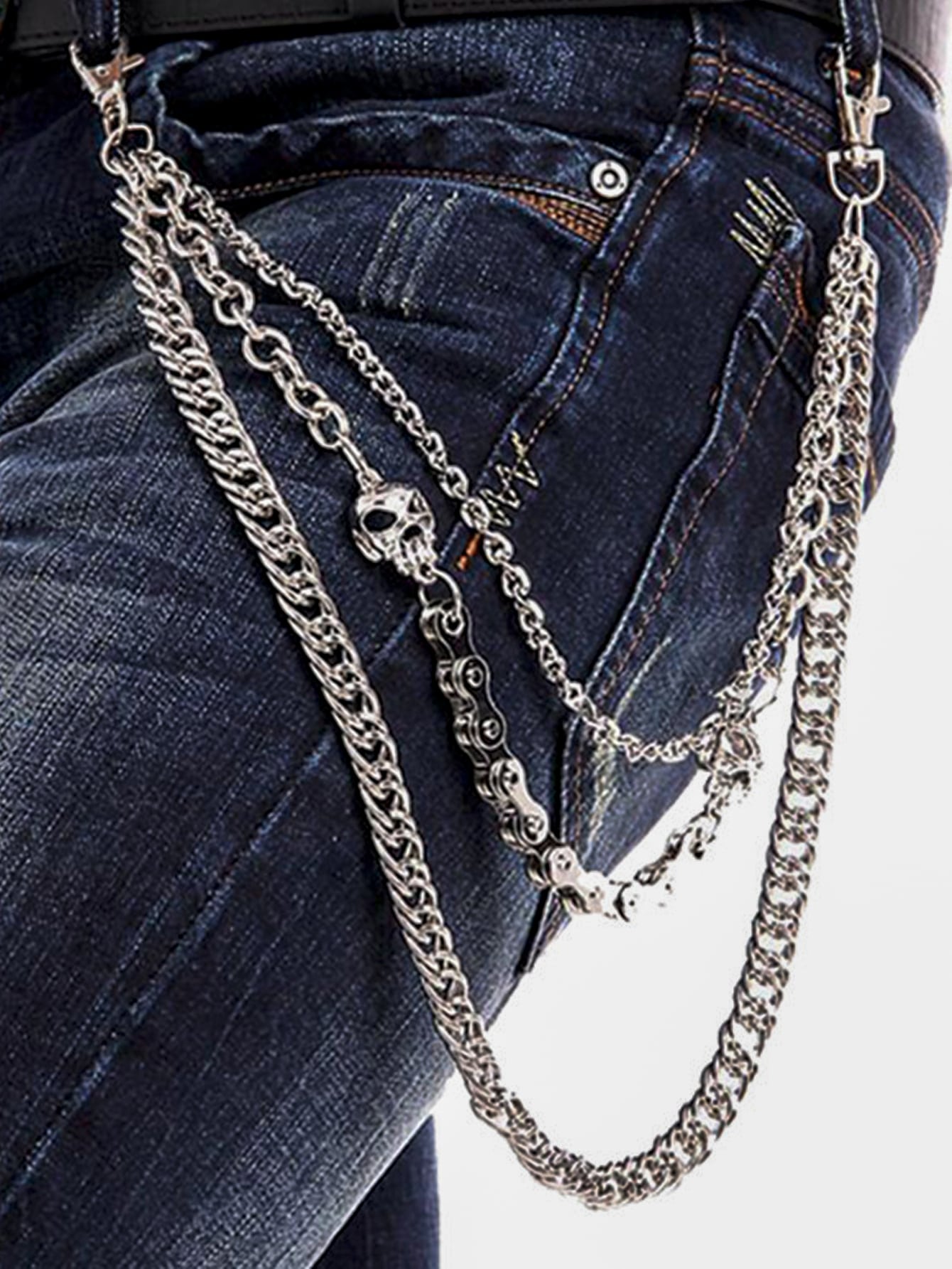 Bike Skull Wallet Chain
