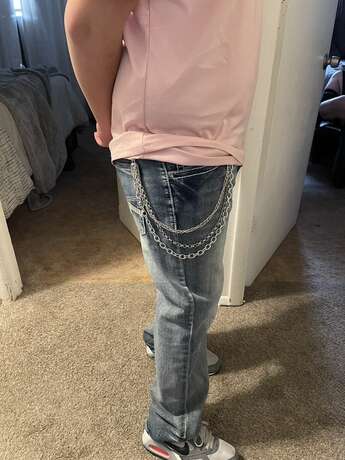 Layered 4 Row Pants Chain