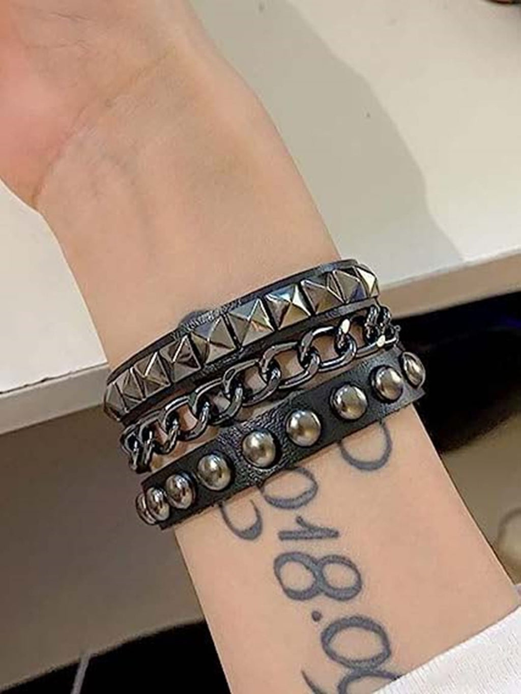 Punk Cuff Bracelet Retro Rock Wristband