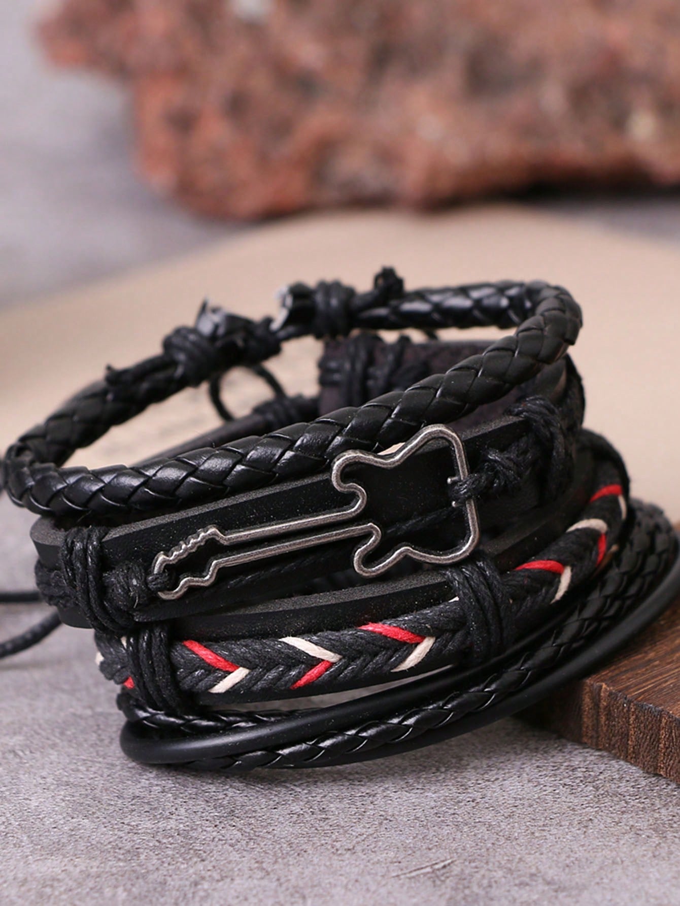 Guitar 4Pc Bracelet Set