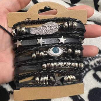 Eye Goth Bracelet Set