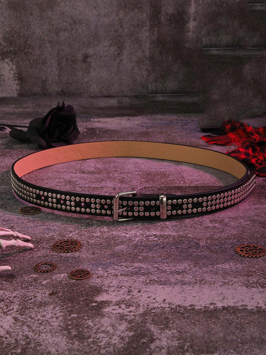 Rivet Stud Button Belt