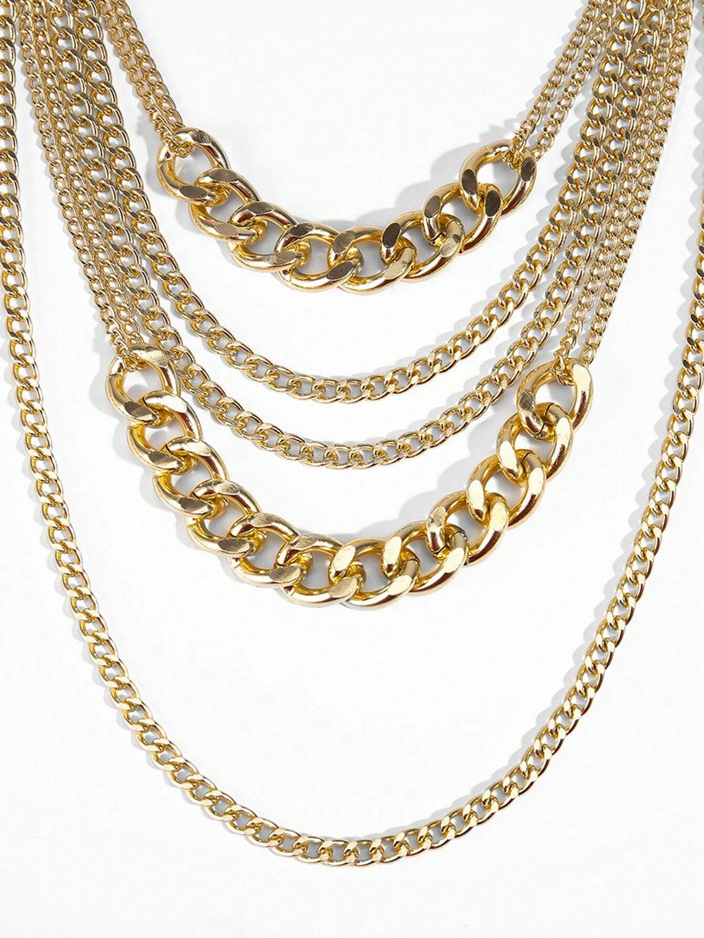 Layered Gold Chunky Necklace