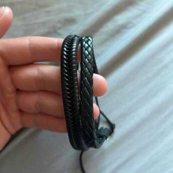 Black Woven Bracelet 6pc Set