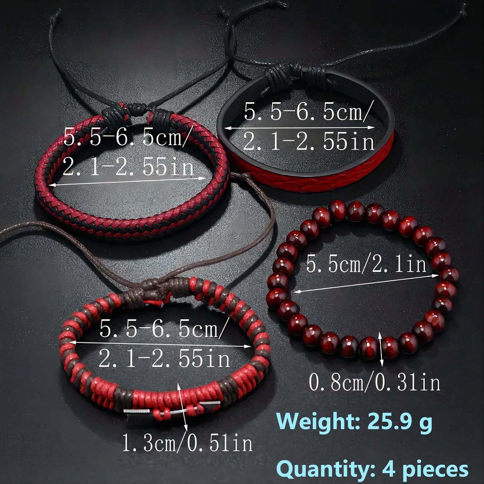 Red Jasper Bracelet Set