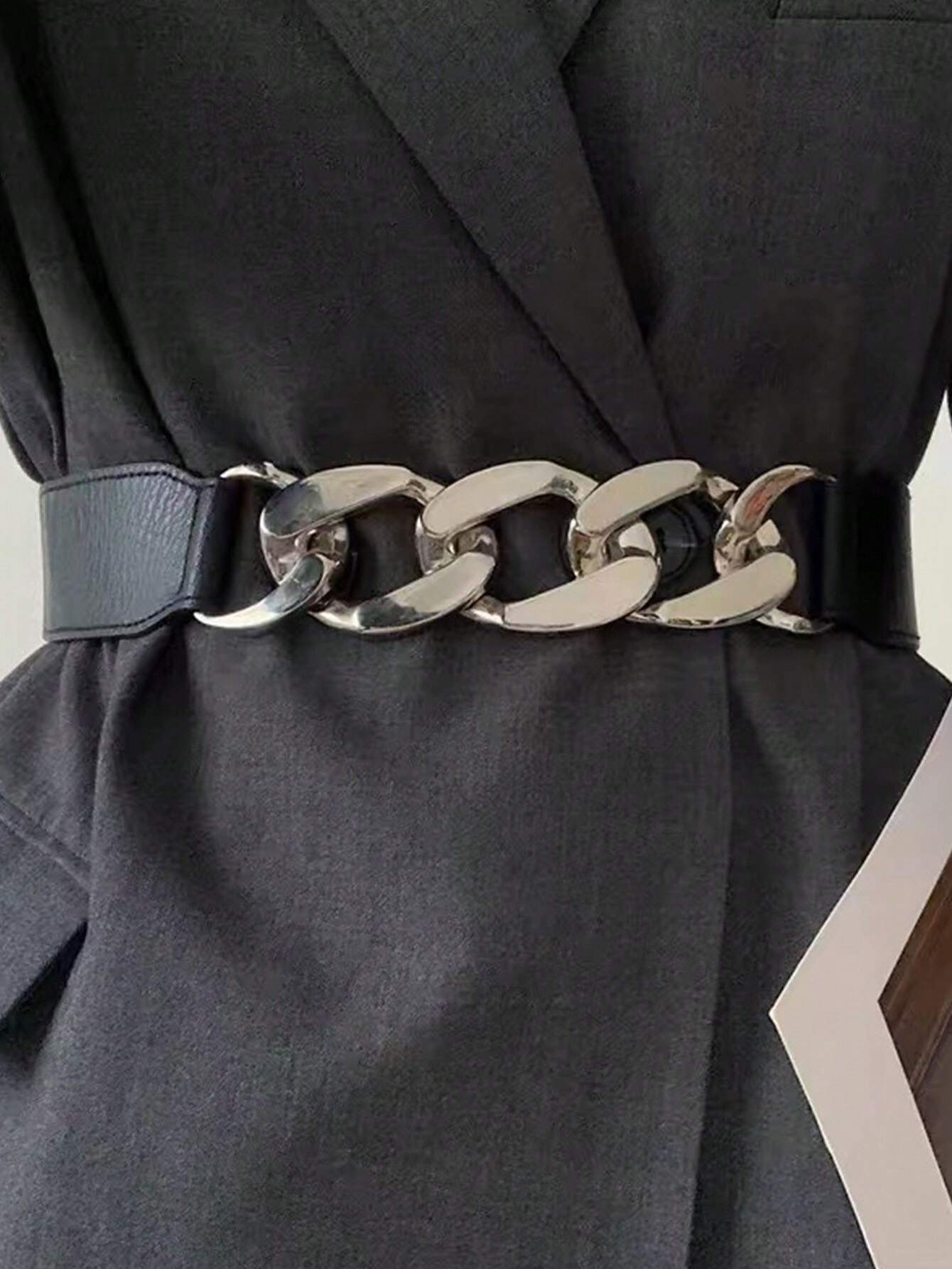 Chain Stretch Gold Silver Belt