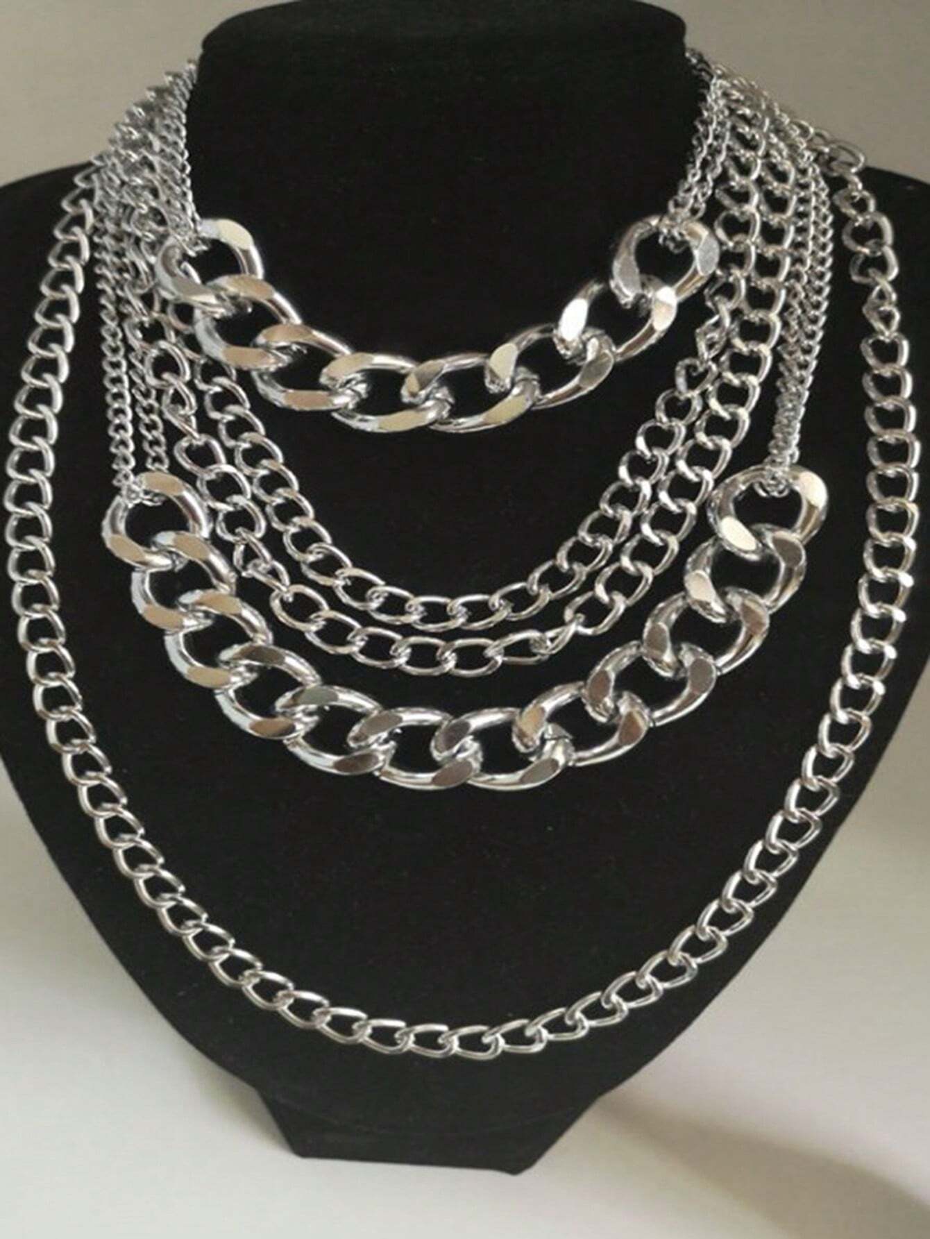 Layered Gold Chunky Necklace