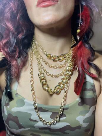Layered Gold Chunky Necklace