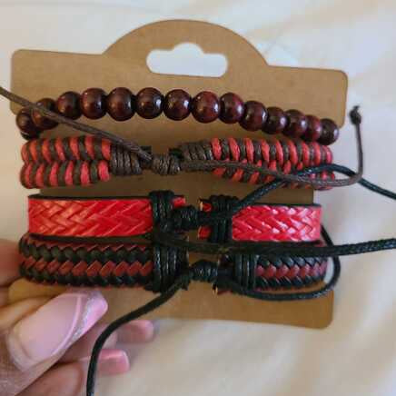 Red Jasper Boho Bracelet Set