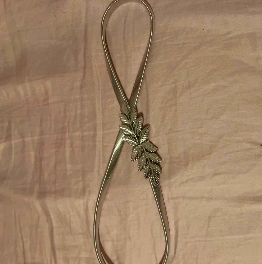 Plus Size Gold Silver Leaf Belt