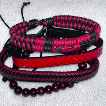 Red Jasper Boho Bracelet Set
