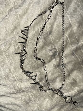 Spike Layered Goth Pants Chain
