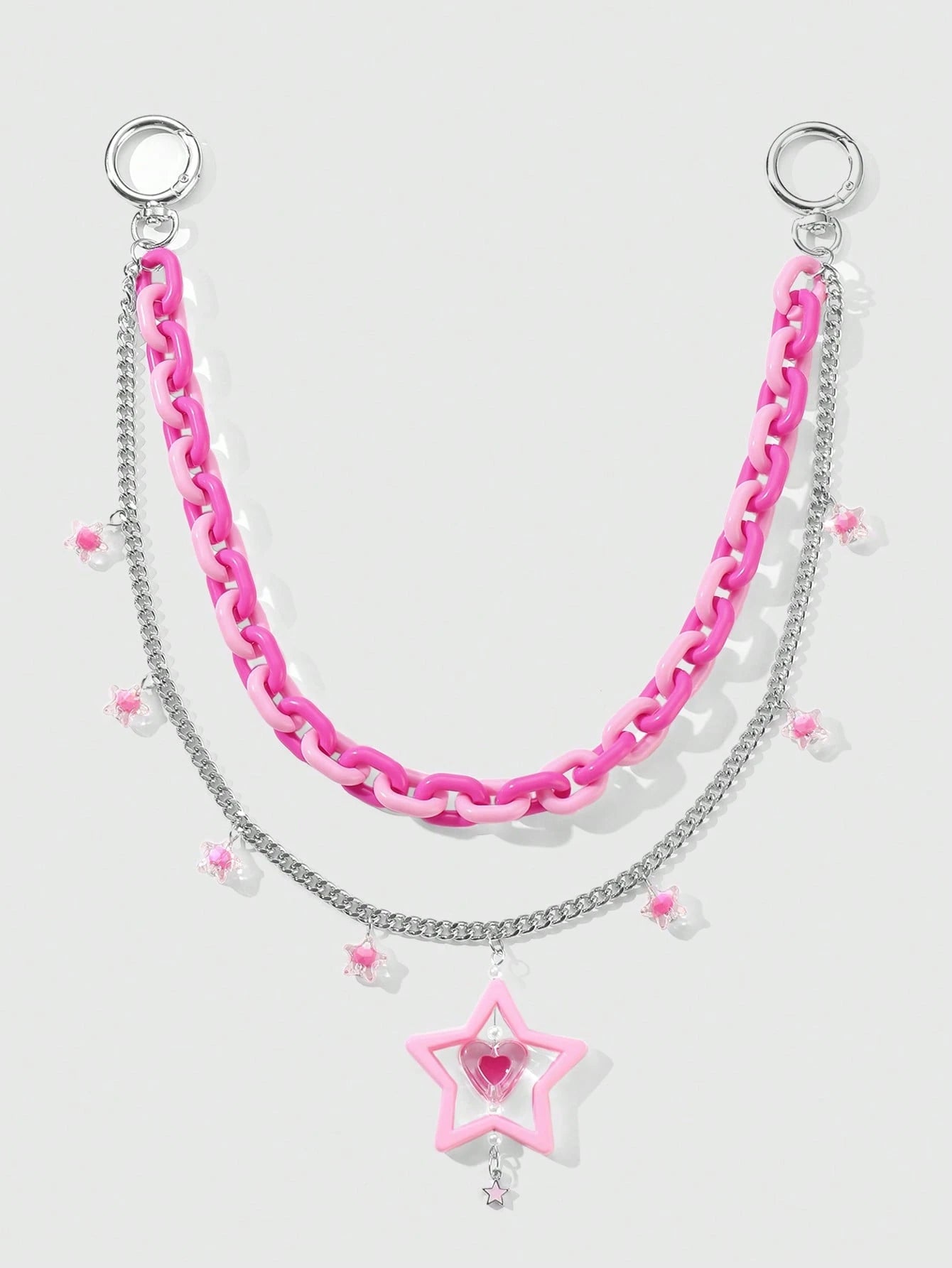 Kandi Hot Pink Pants Chain