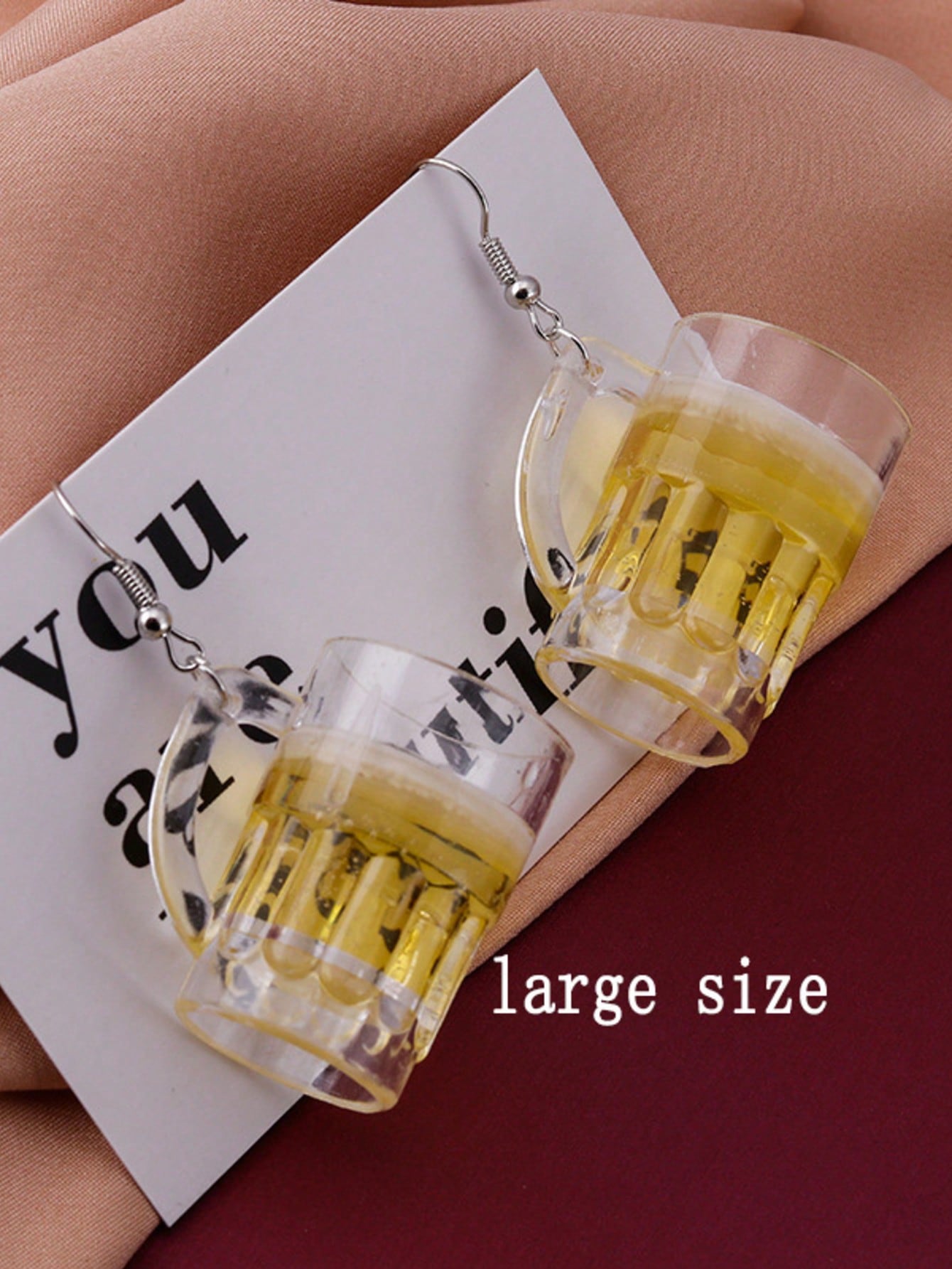 Acrylic Beer Mug Earrings