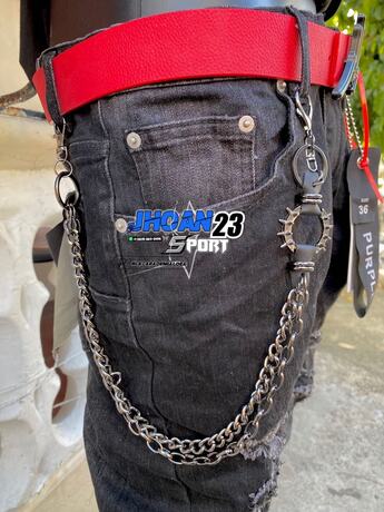 Spiked O Ring Pants Chain