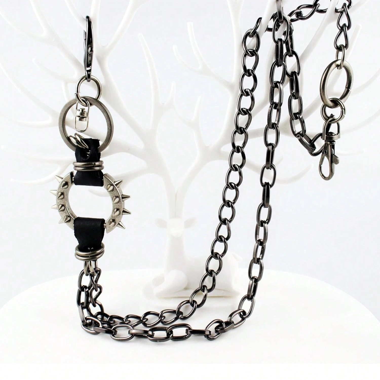 Spiked O Ring Pants Chain