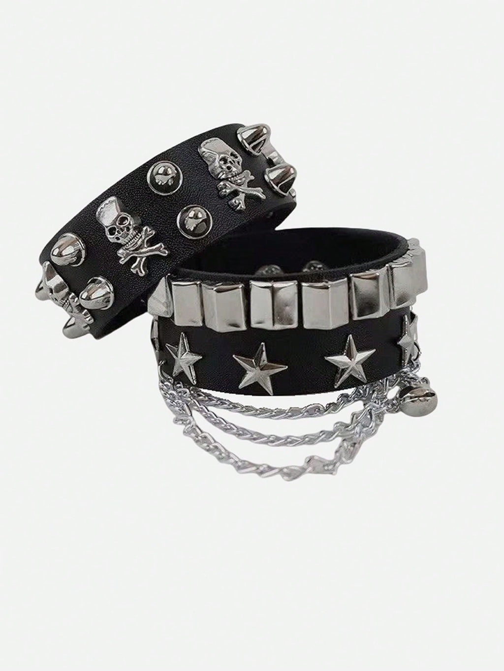 Punk Cuff Bracelet 2PC Set