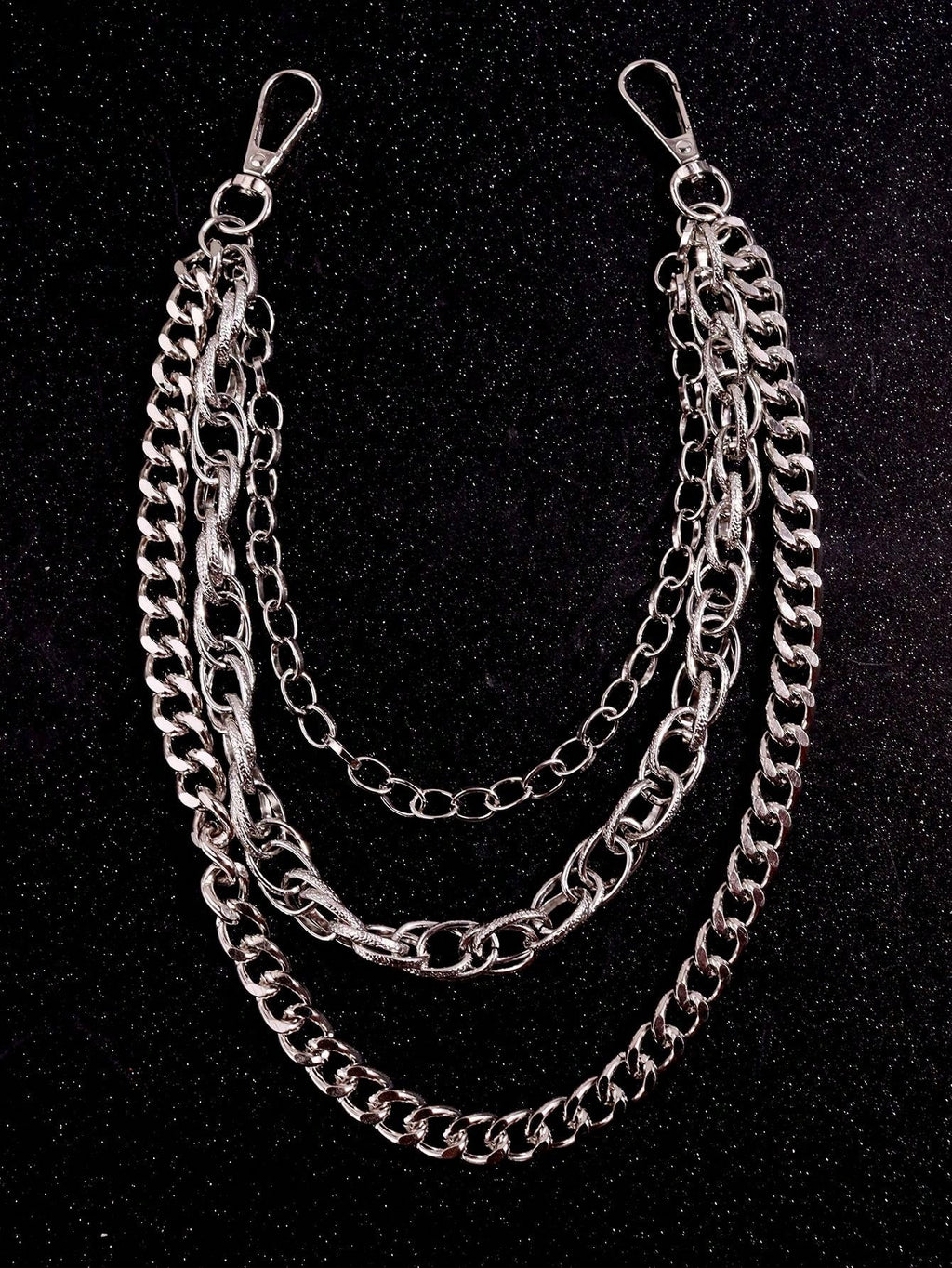 Layered 3 Row Pants Chain
