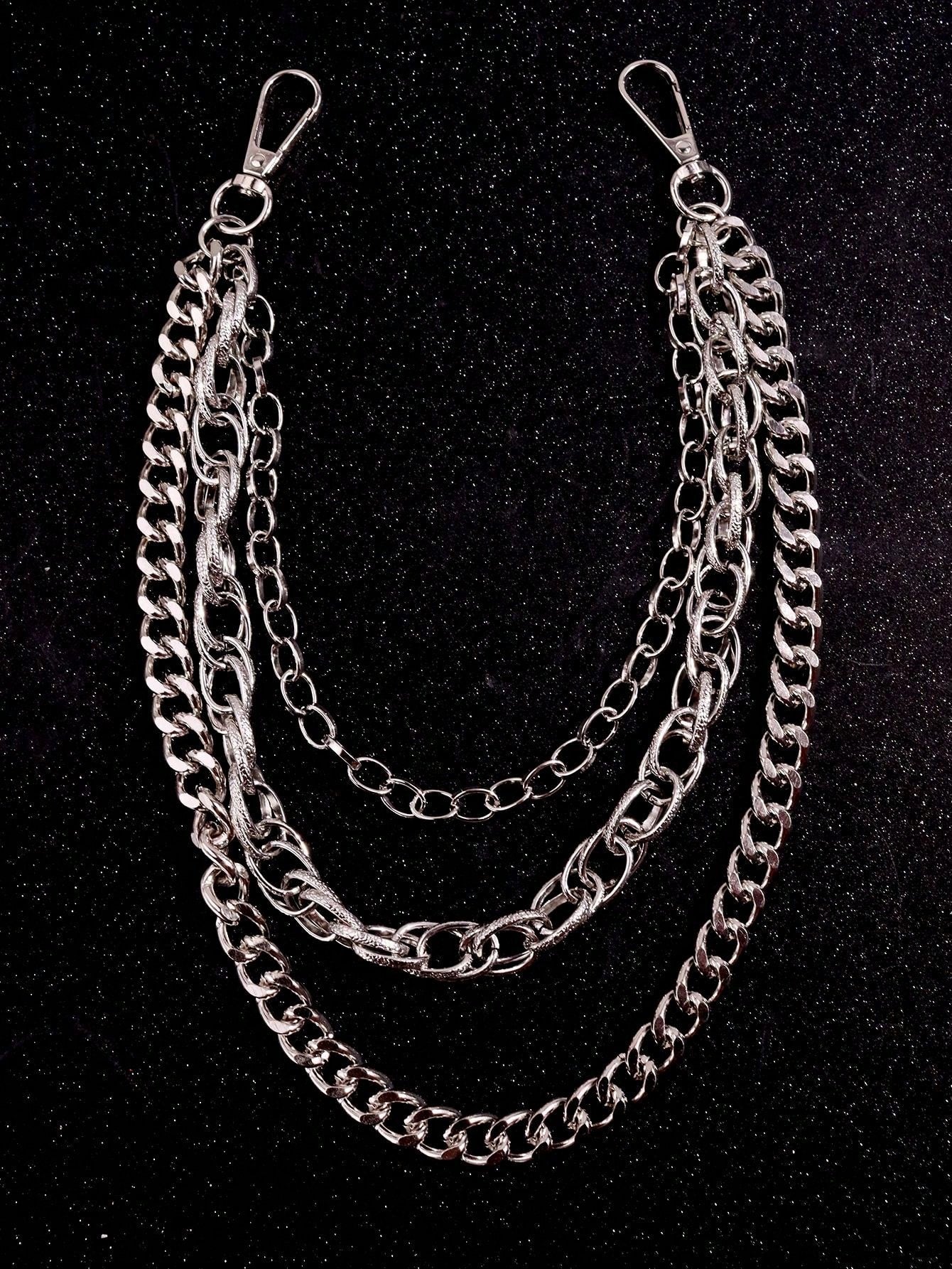 Layered 3 Row Pants Chain