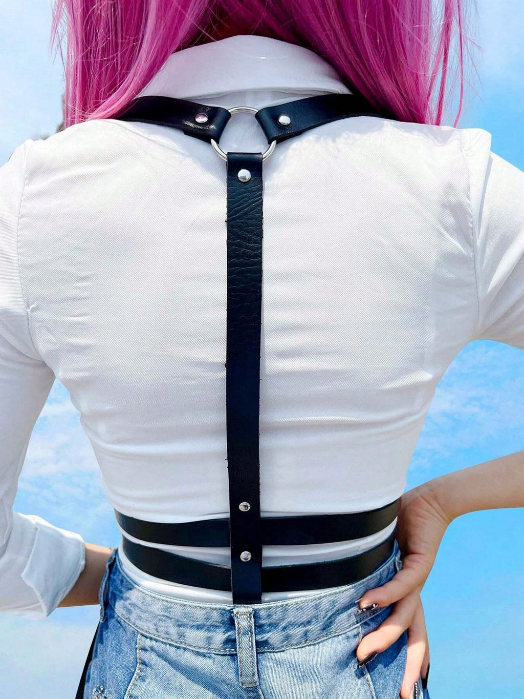 Vegan Leather Suspenders