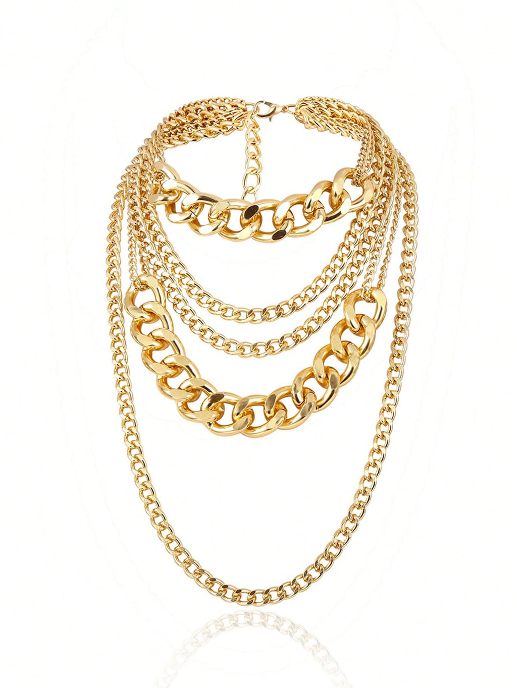 Layered Gold Chunky Necklace