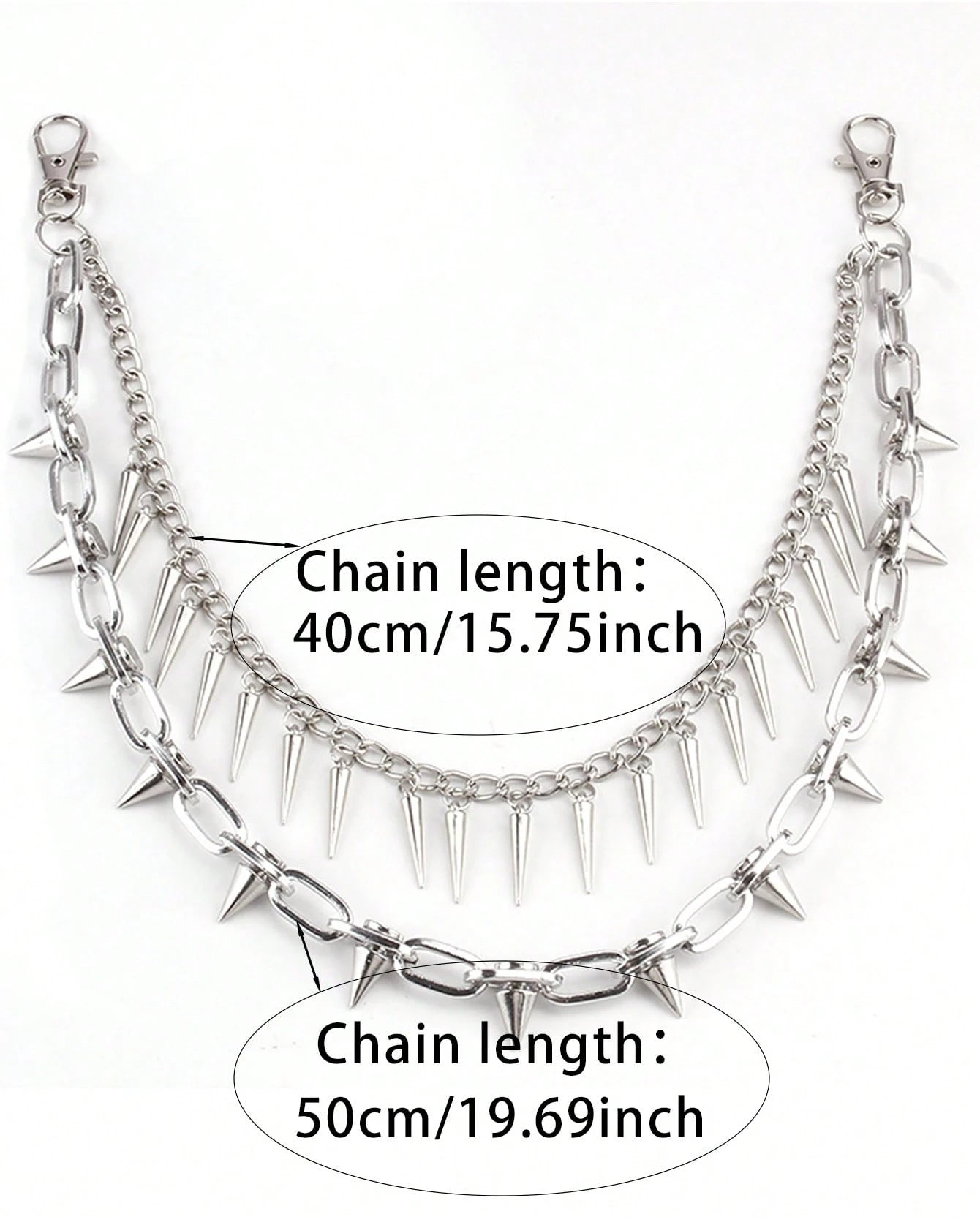 Spiked Goth Wallet Chain