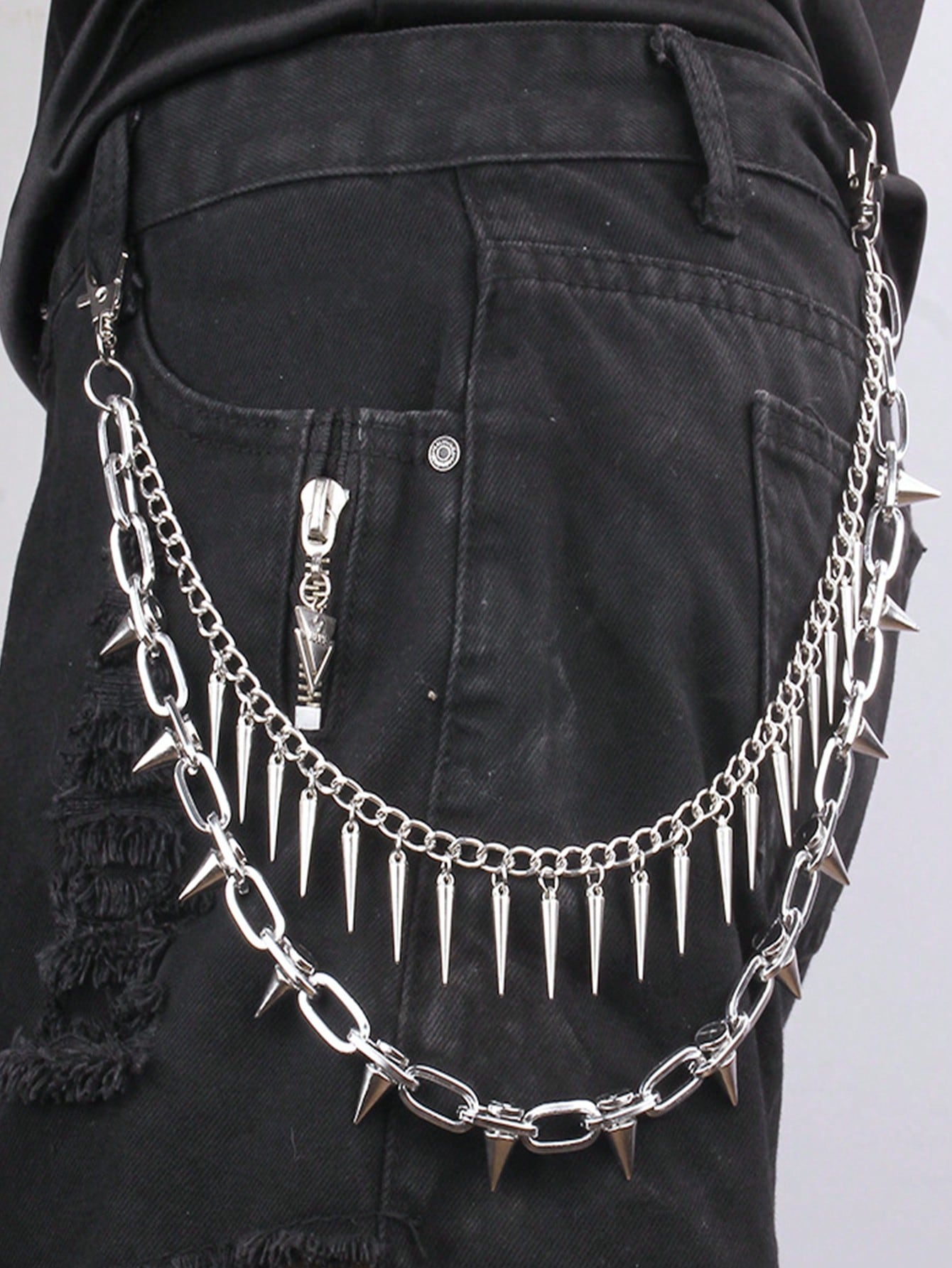 Spiked Goth Wallet Chain