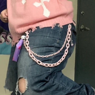 Strawberry Pink Pants Chain