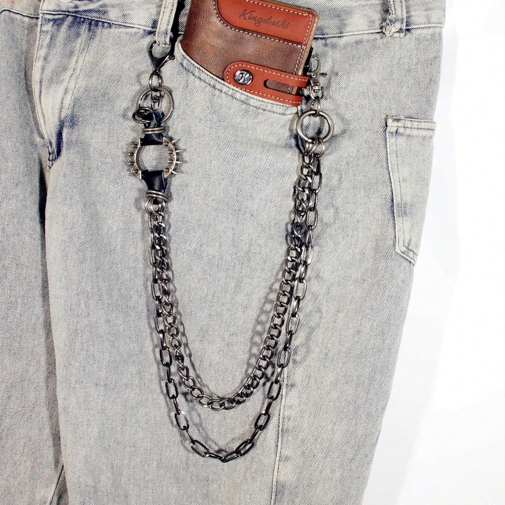 Spiked O Ring Pants Chain