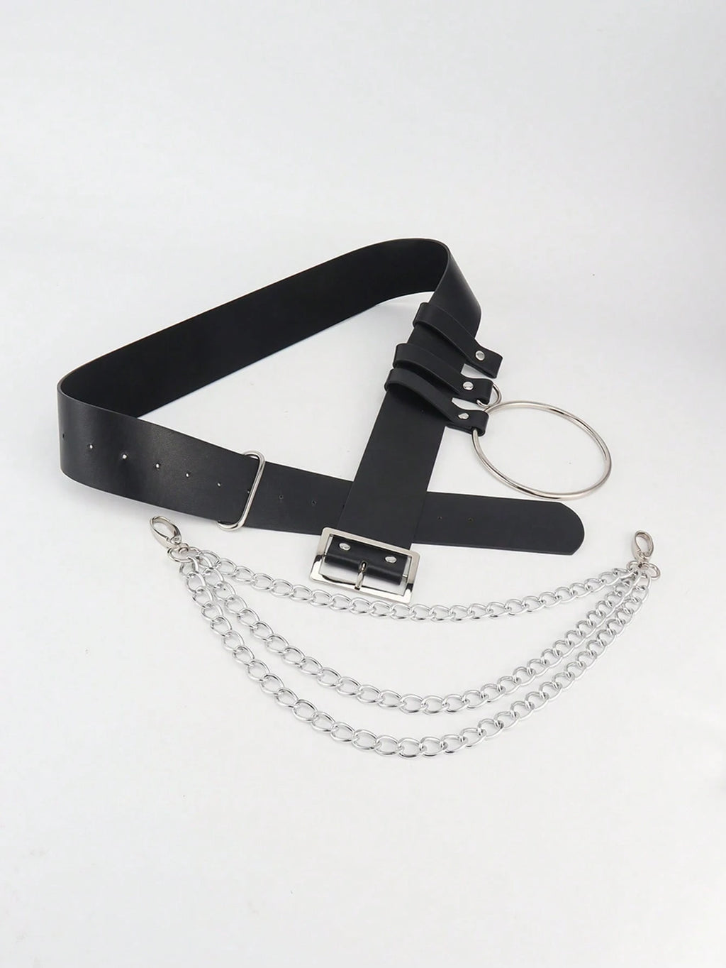Black O-Ring Chain Belt