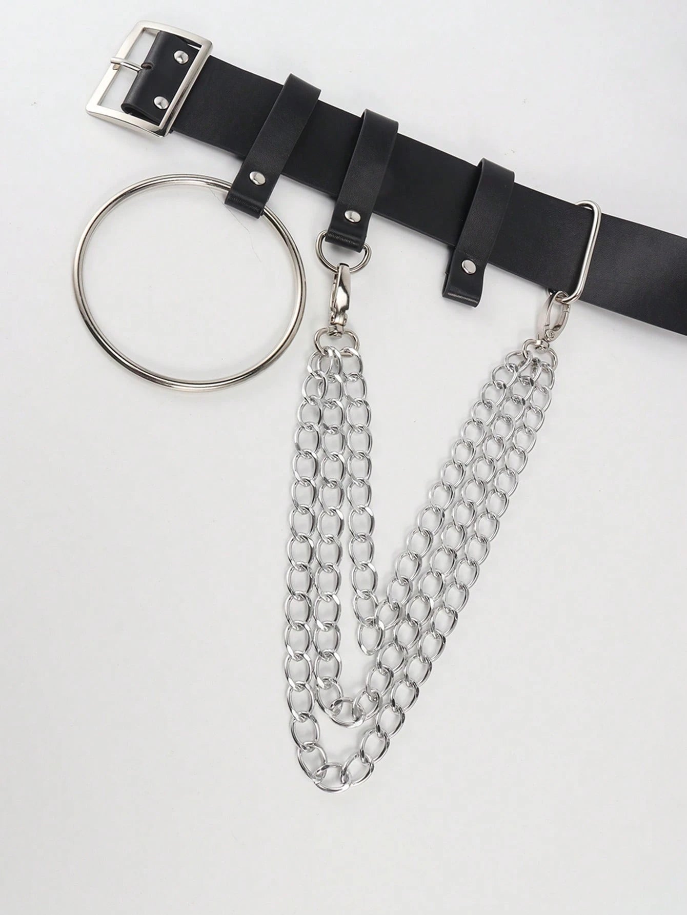 Black O-Ring Chain Belt